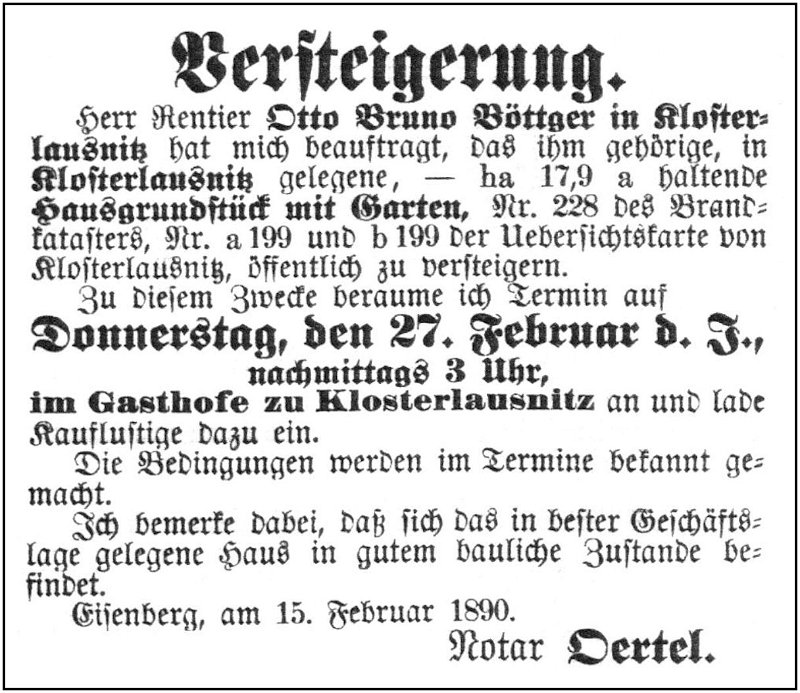 1890-02-27 Kl Versteigerung